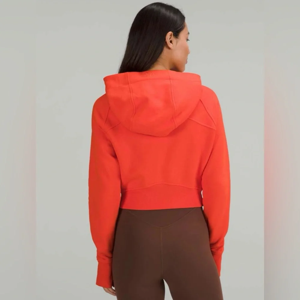lululemon athletica | Scuba Full-Zip Cropped Hoodie | Solar Orange | Size 8 - Picture 2 of 2